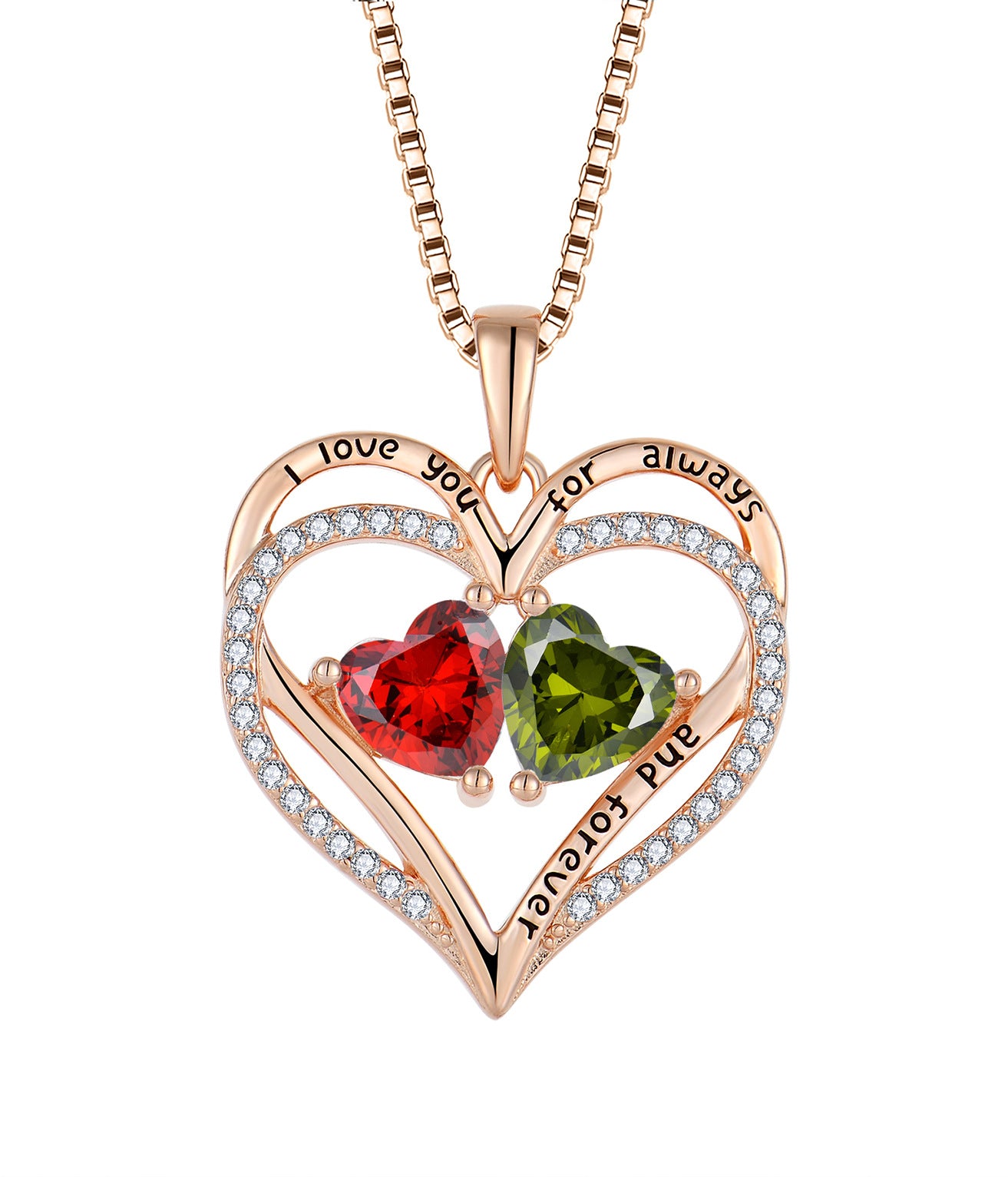 necklace  Hot mini -diamond love necklace female light luxury rose gold