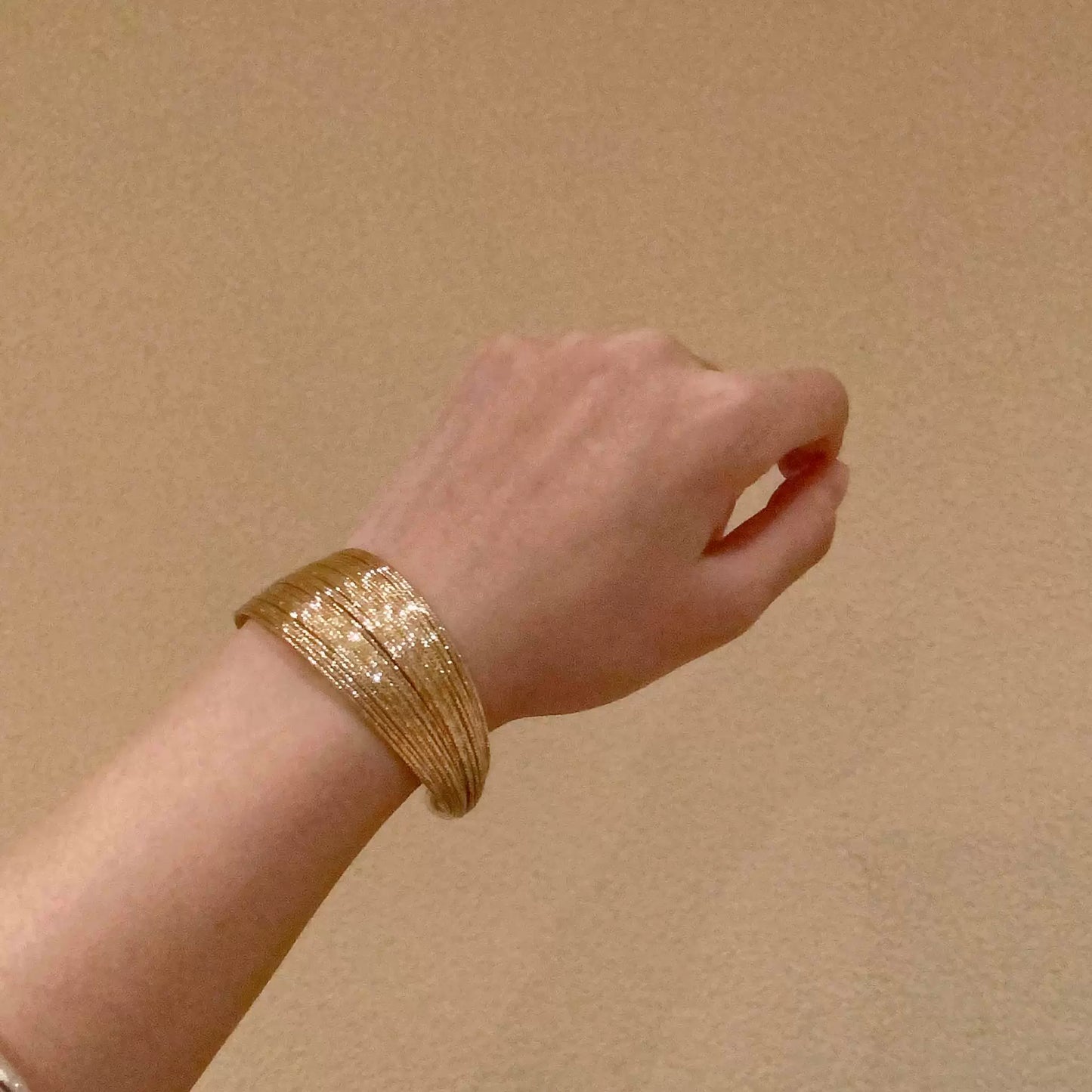 Copper plated multi-layer open bracelet fashion bracelet for women