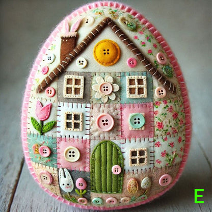 New Patchwork Felt Egg House DIY Kit