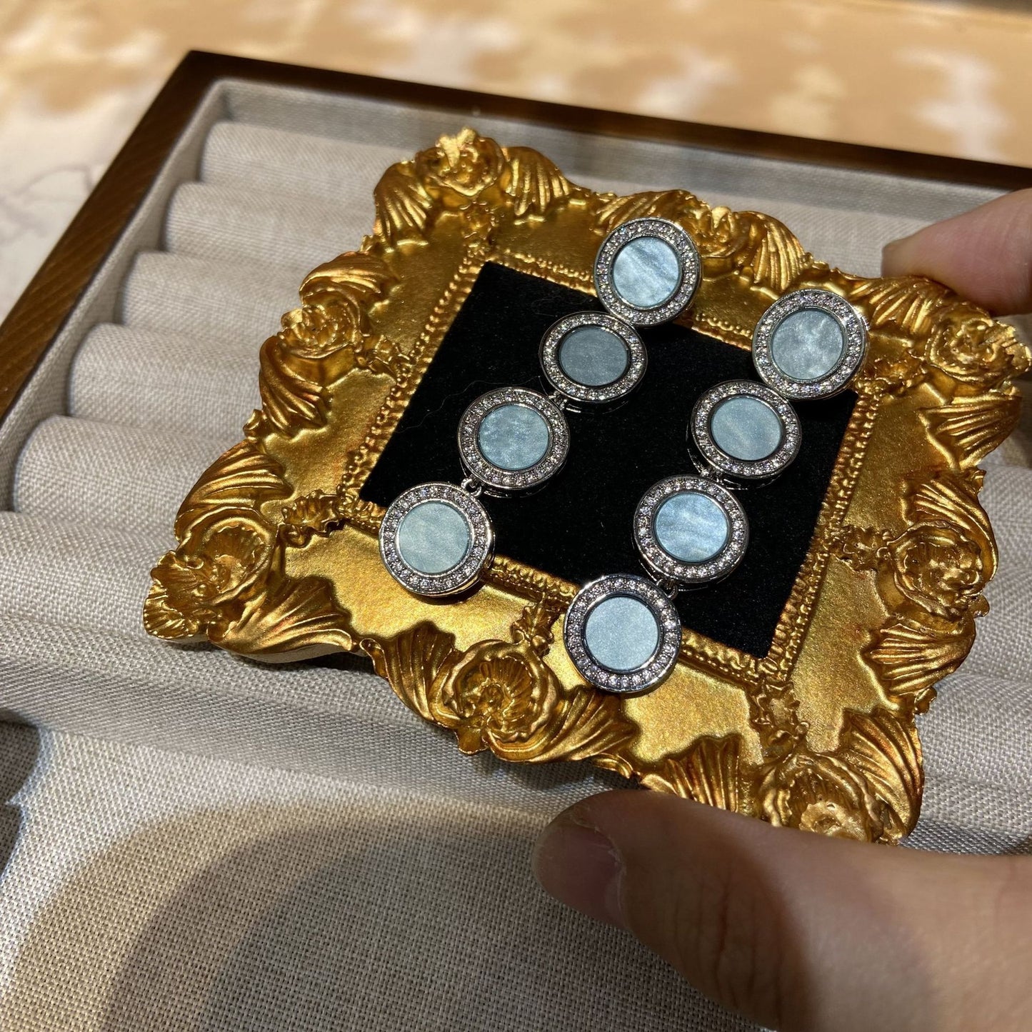 Blue Shell Necklace Bracelet Earrings Fashion Accessories