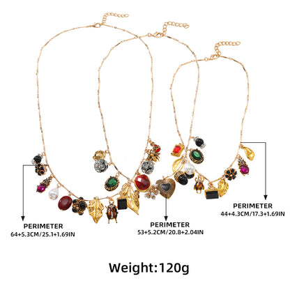 New Leaf Pendant Necklace Zinc Alloy Metal Jewelry