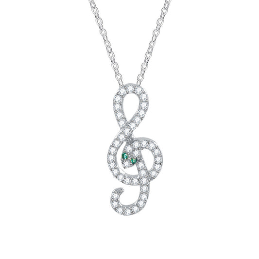 Ins note snake necklace versatile sweater chain electroplated platinum collarbone chain fashion accessory