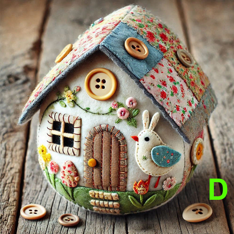 New Patchwork Felt Egg House DIY Kit