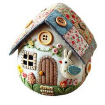 New Patchwork Felt Egg House DIY Kit