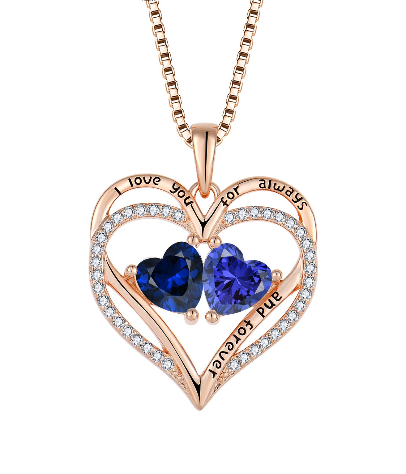 necklace  Hot mini -diamond love necklace female light luxury rose gold