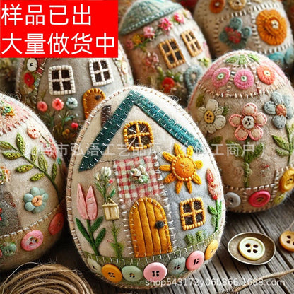New Patchwork Felt Egg House DIY Kit