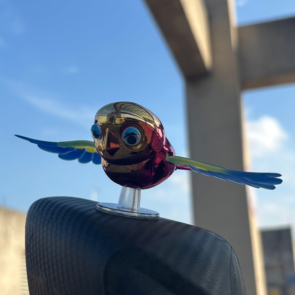 New Flying Bird Creative Moving Wings Accompany Flying Bird 3D Stereoscopic Wind Powered Flying Bird Car Rearview Mirror Car Decoration