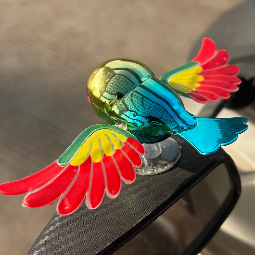 New Flying Bird Creative Moving Wings Accompany Flying Bird 3D Stereoscopic Wind Powered Flying Bird Car Rearview Mirror Car Decoration