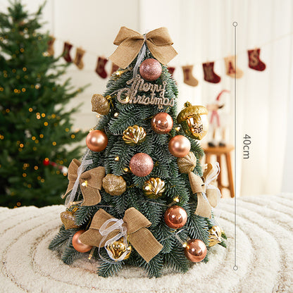 Christmas decorations, encrypted Christmas tree, PE with lights, desktop ornament