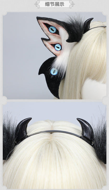 Halloween Devil Cthulhu Beast Ear Headwear Spread Dress Simulation Plush Ear Hairband Hair Ornament