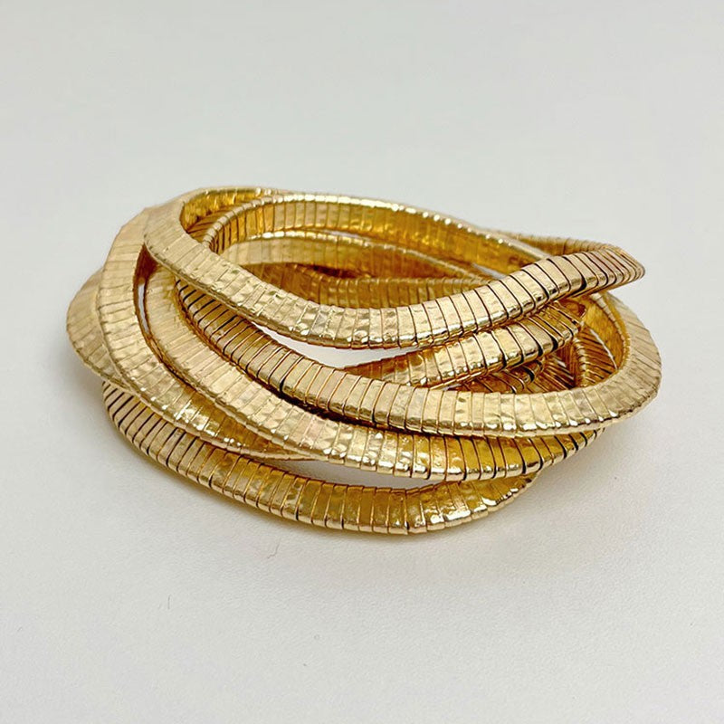 European and American style multi-layer gold and silver layered bracelet