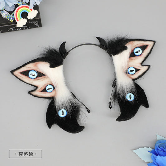 Halloween Devil Cthulhu Beast Ear Headwear Spread Dress Simulation Plush Ear Hairband Hair Ornament