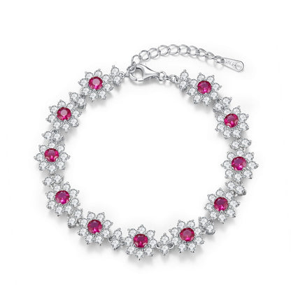 S925 pure silver full diamond cultivated emerald versatile women's bracelet trendy and versatile