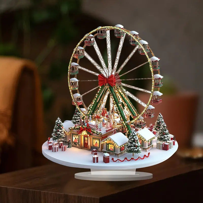 Ferris wheel logo, home desktop decoration, Christmas decoration