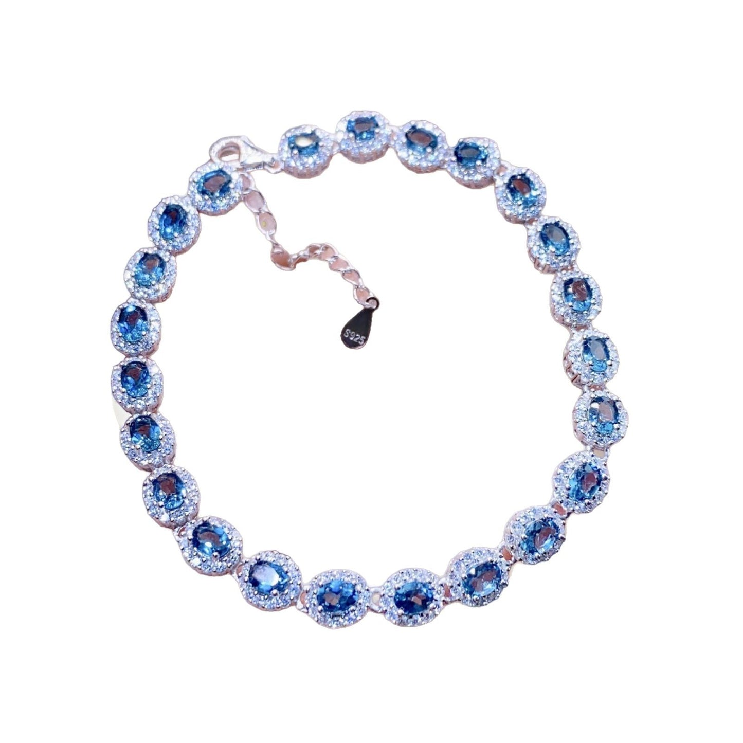 Natural Topaz Bracelet 3 * 4mm, 925 Silver, Amazon Top selling Instagram Style