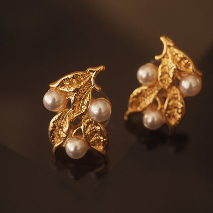 Pearl Retro Western Antique Trifari Cuifali Qingdao Vintage Earrings Earclip No Ear Hole