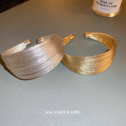 Copper plated multi-layer open bracelet fashion bracelet for women