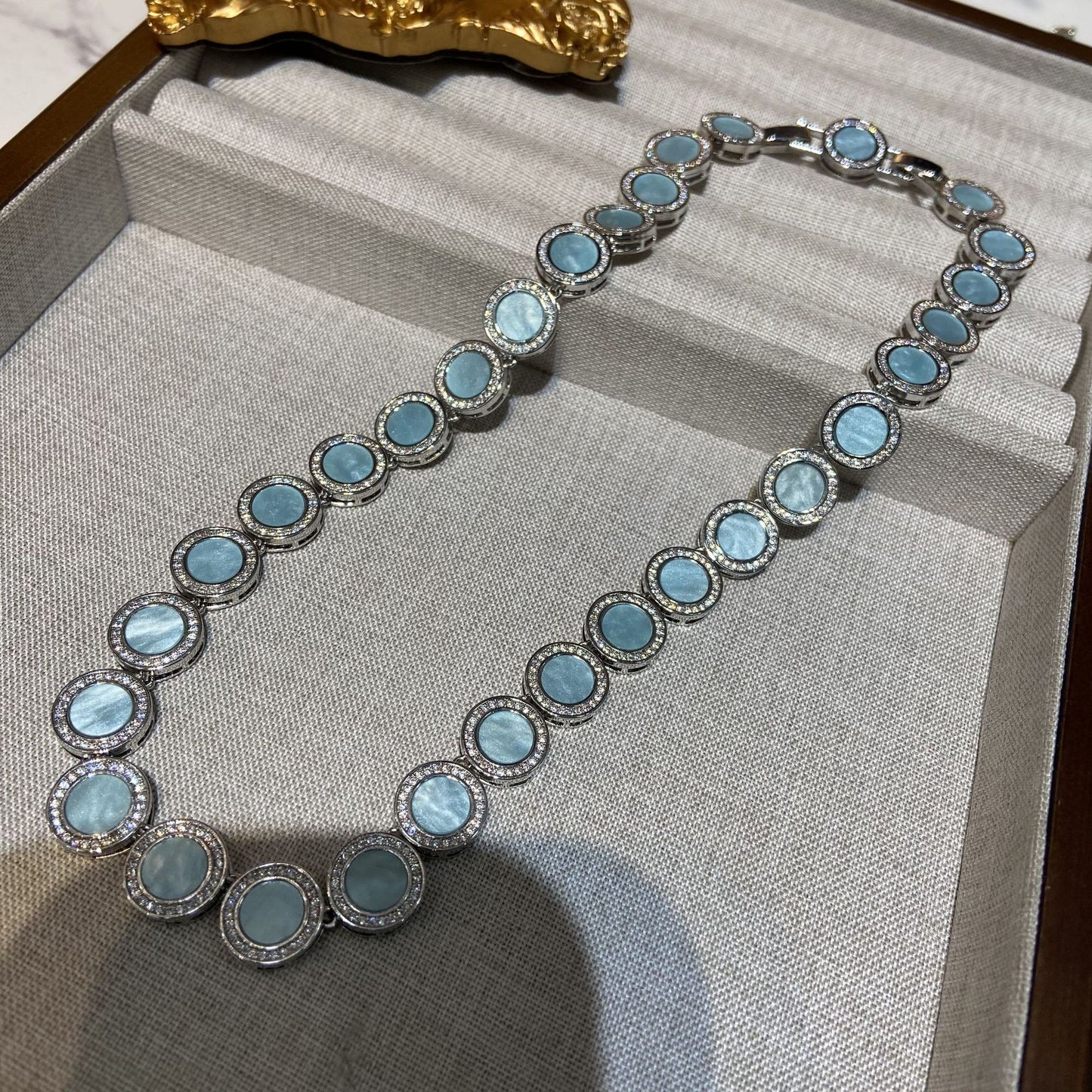 Blue Shell Necklace Bracelet Earrings Fashion Accessories