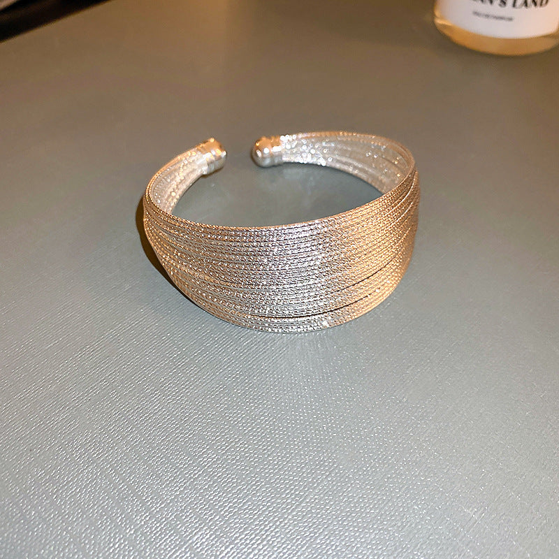 Copper plated multi-layer open bracelet fashion bracelet for women