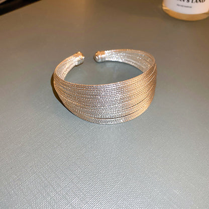Copper plated multi-layer open bracelet fashion bracelet for women