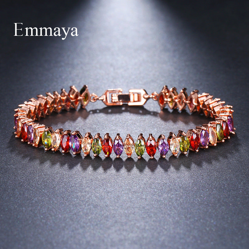 Fashion Color Zircon Bracelet Series Women's Fashion Jewelry Wholesale