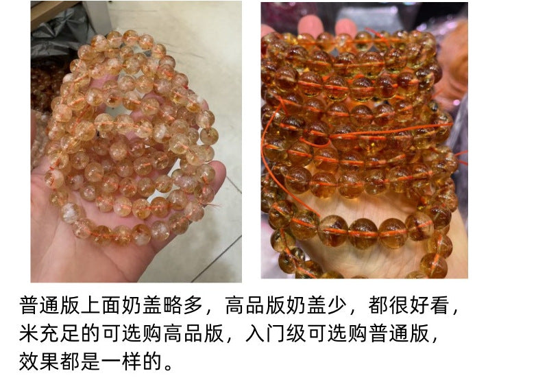 【 Wealth and Prosperity 】 Natural Yellow Crystal Yellow Tower Crystal Bracelet Original Design Red Agate Bracelet