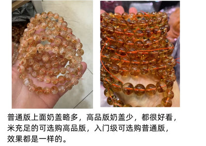 【 Wealth and Prosperity 】 Natural Yellow Crystal Yellow Tower Crystal Bracelet Original Design Red Agate Bracelet