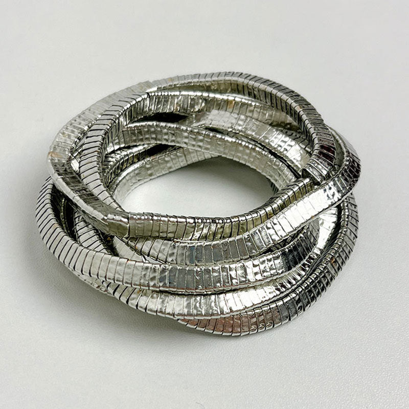 European and American style multi-layer gold and silver layered bracelet