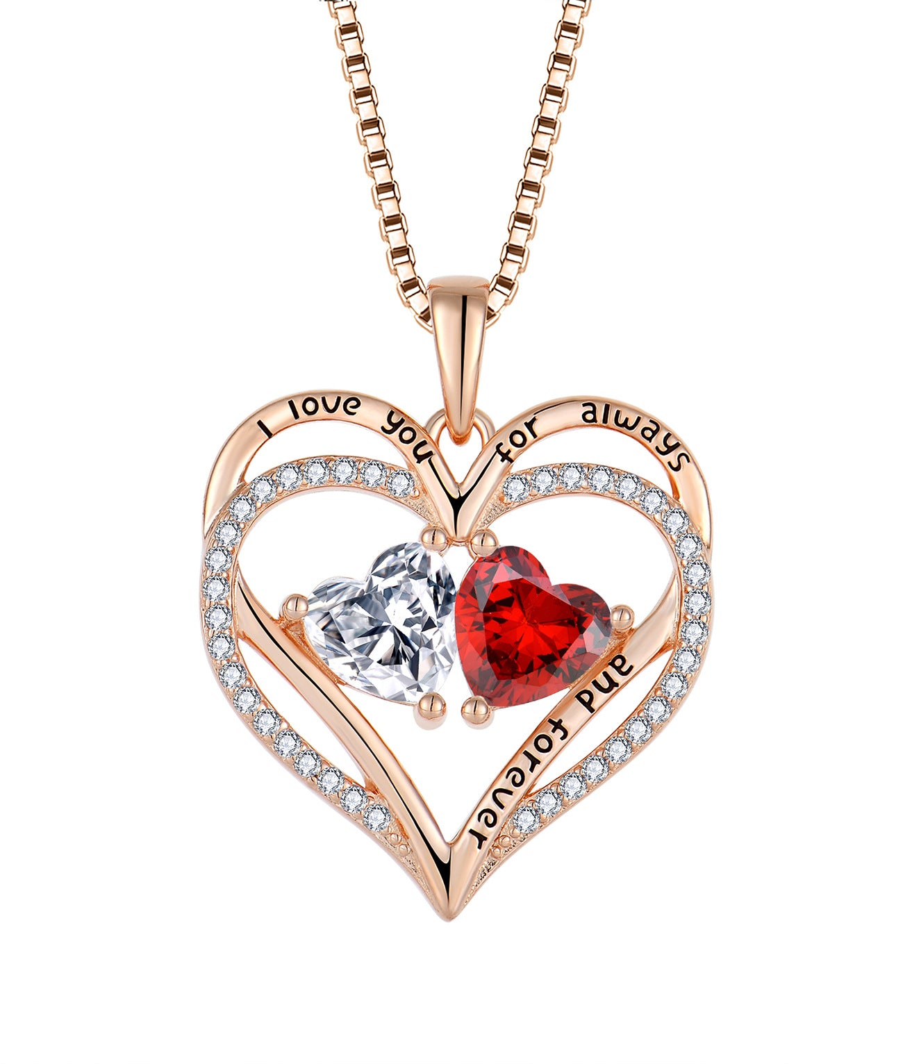 necklace  Hot mini -diamond love necklace female light luxury rose gold