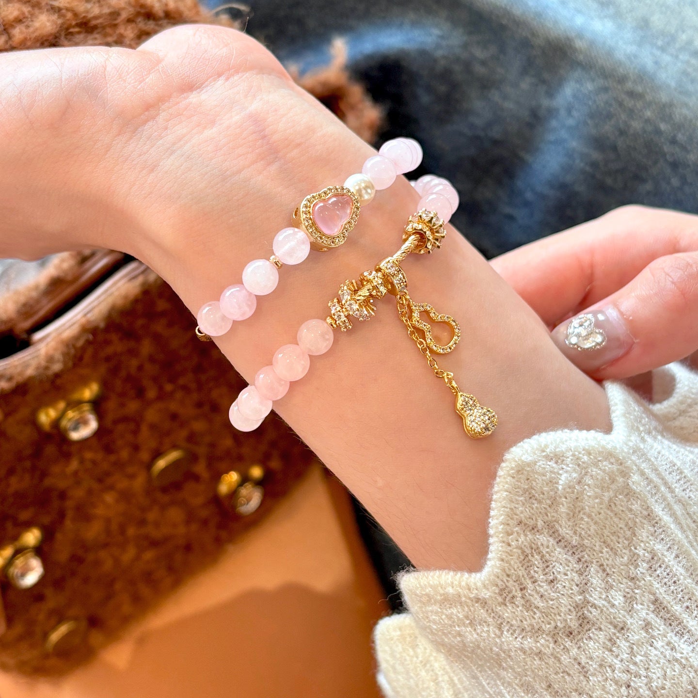 Gilded Years Natural Yellow Crystal Gourd Bracelet Hand Chain Accessories