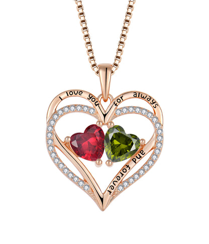 necklace  Hot mini -diamond love necklace female light luxury rose gold