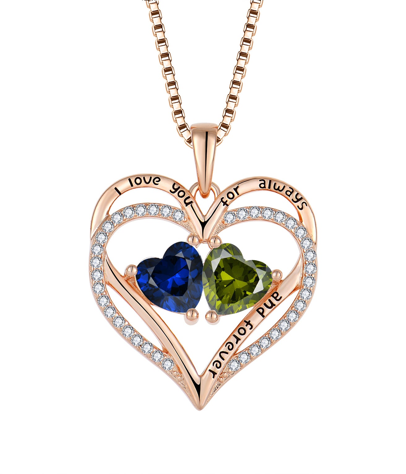 necklace  Hot mini -diamond love necklace female light luxury rose gold