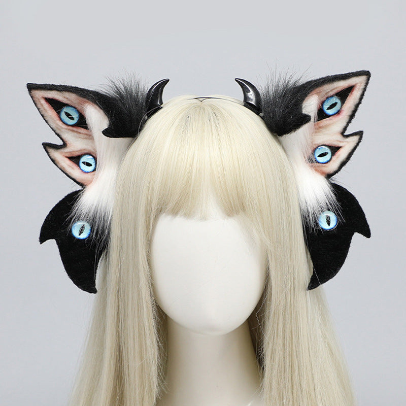 Halloween Devil Cthulhu Beast Ear Headwear Spread Dress Simulation Plush Ear Hairband Hair Ornament