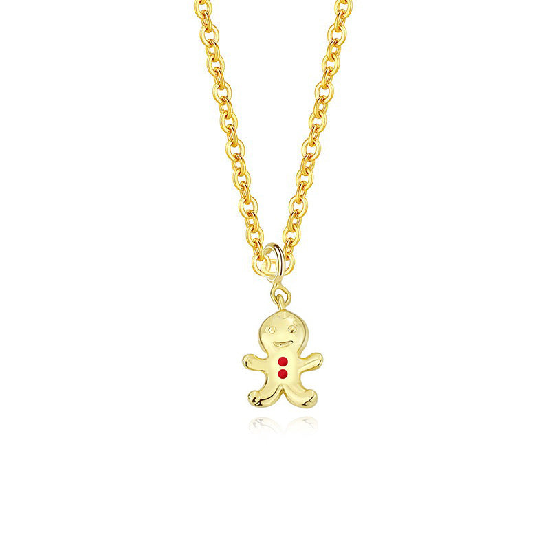 925 sterling silver colored zircon Christmas tree necklace, clothing chain, Christmas accessory