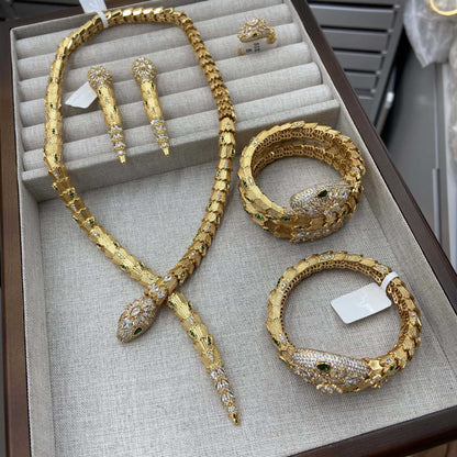 WRAN new five piece snake necklace bracelet earring set