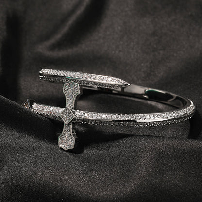 bracelet  Hip-hop ancient cute European and American new product Sword of Justice bracelet copper inlaid with zirconium