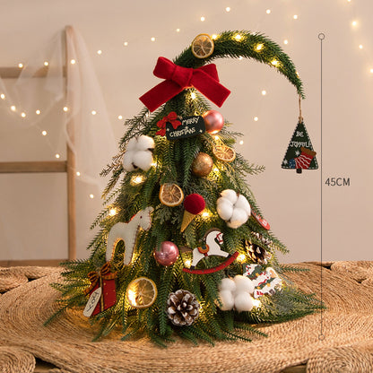 Christmas decorations, encrypted Christmas tree, PE with lights, desktop ornament