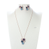 Necklace and earrings set, versatile inlaid crystal earrings, long necklace