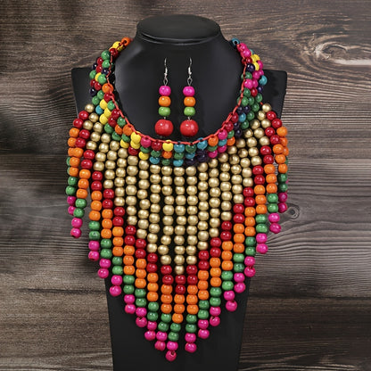 Earrings + 1 Necklace Traditional Bridal Jewelry Set Vintage