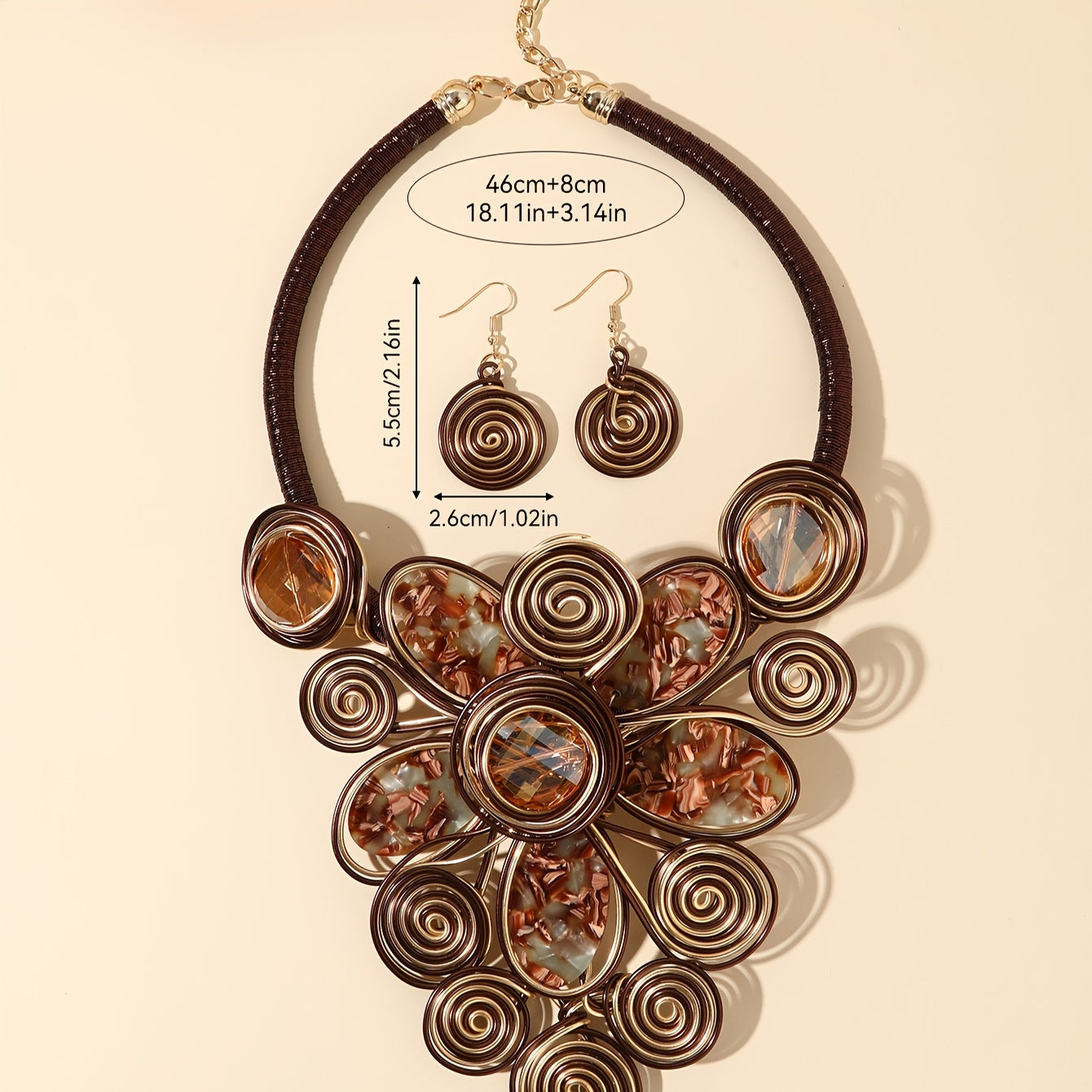 necklace  Handmade jewelry set with earrings and necklace