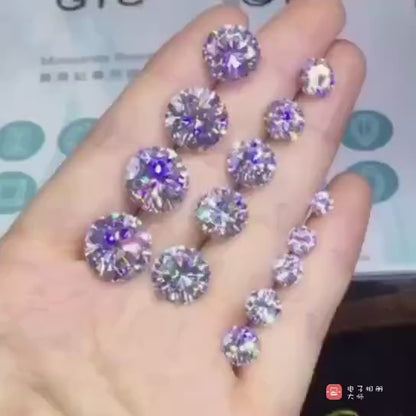European and American luxury green moissanite four piece set ring+pendant+earring+bracelet=set of classic and fashionable accessories