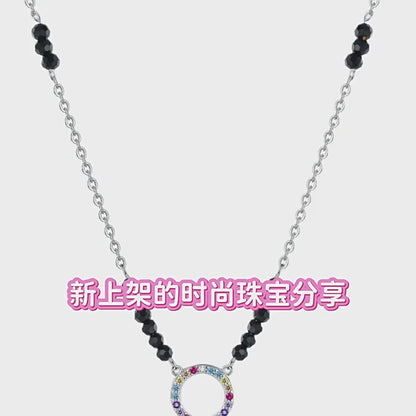 S925 pure silver diamond studded heart-shaped star necklace, fashionable and creative design, collarbone chain, fashionable accessory