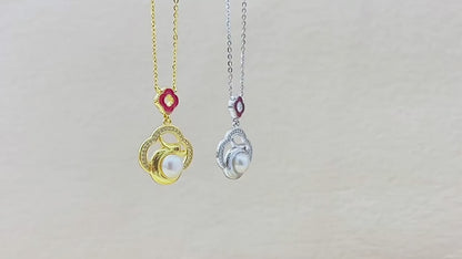Pearl necklace S925 silver symbolism: Good luck, auspicious dragon, collarbone chain, hot selling accessory