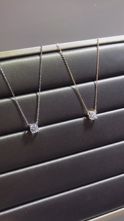 925 sterling silver moissanite necklace, classic cross rose gold pendant, fashionable trendy accessory, collarbone chain