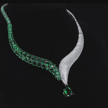 Hot selling jewelry four piece necklace+earrings+ring+bracelet 3A zircon jewelry set