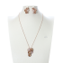 Necklace and earrings set, versatile inlaid crystal earrings, long necklace
